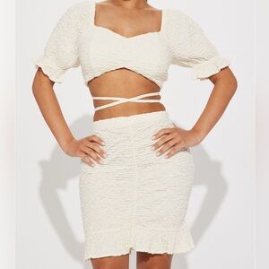 Sunset Diaries Skirt Set - Cream